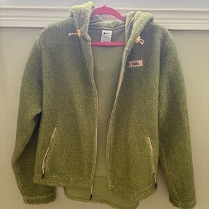 Green Nike Zip-up Hoodie